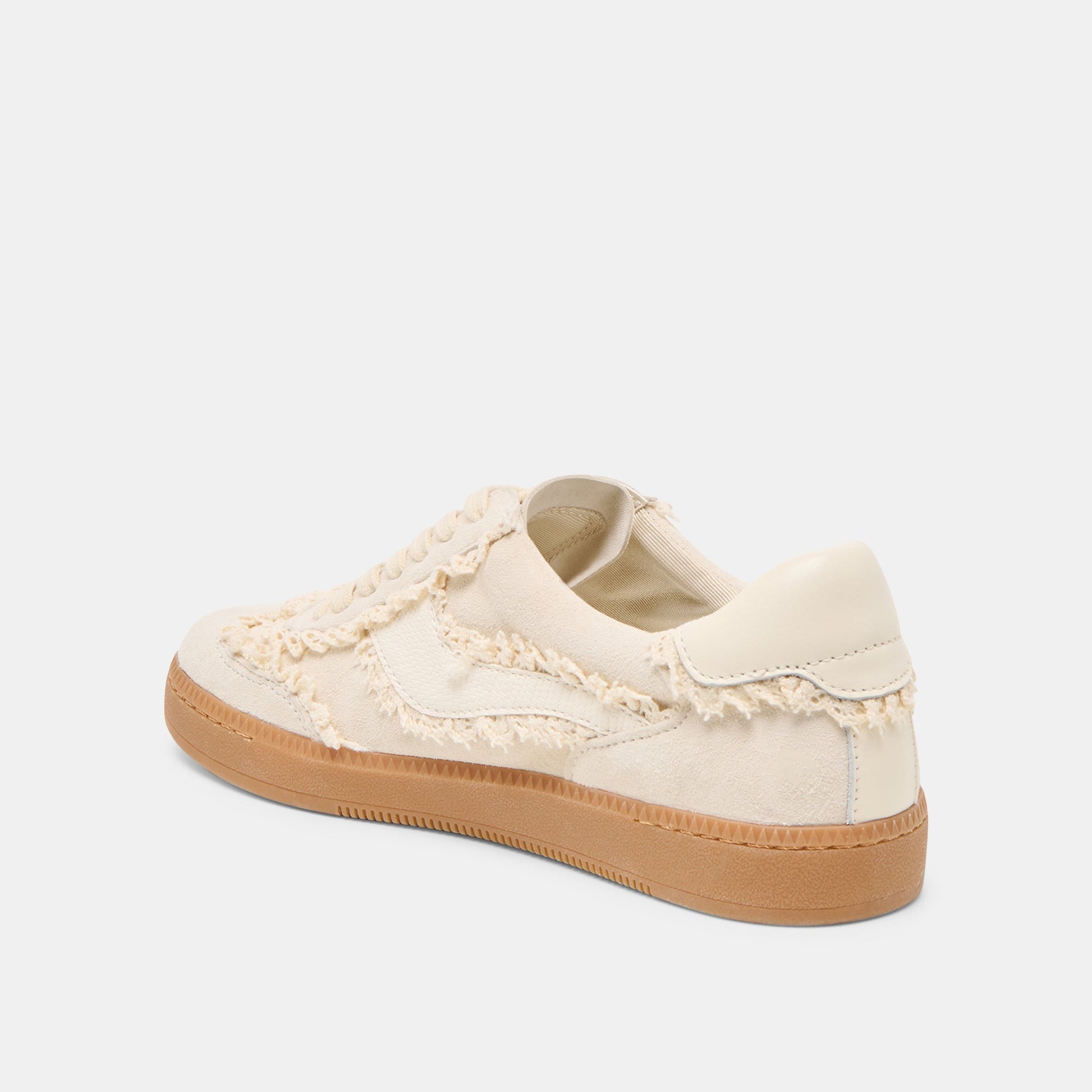 Dolce Vita Notice Lace Ivory Suede Sneakers