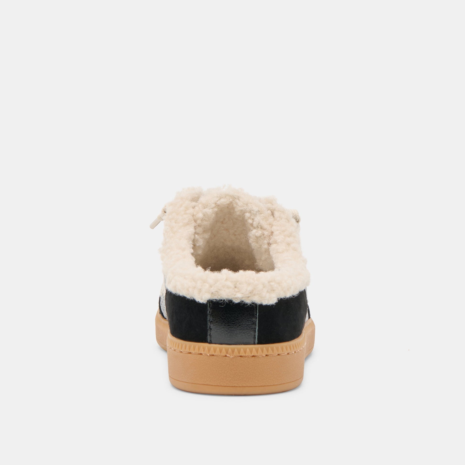 Dolce Vita Notice Slide Plush Black Woven Leather Sneakers