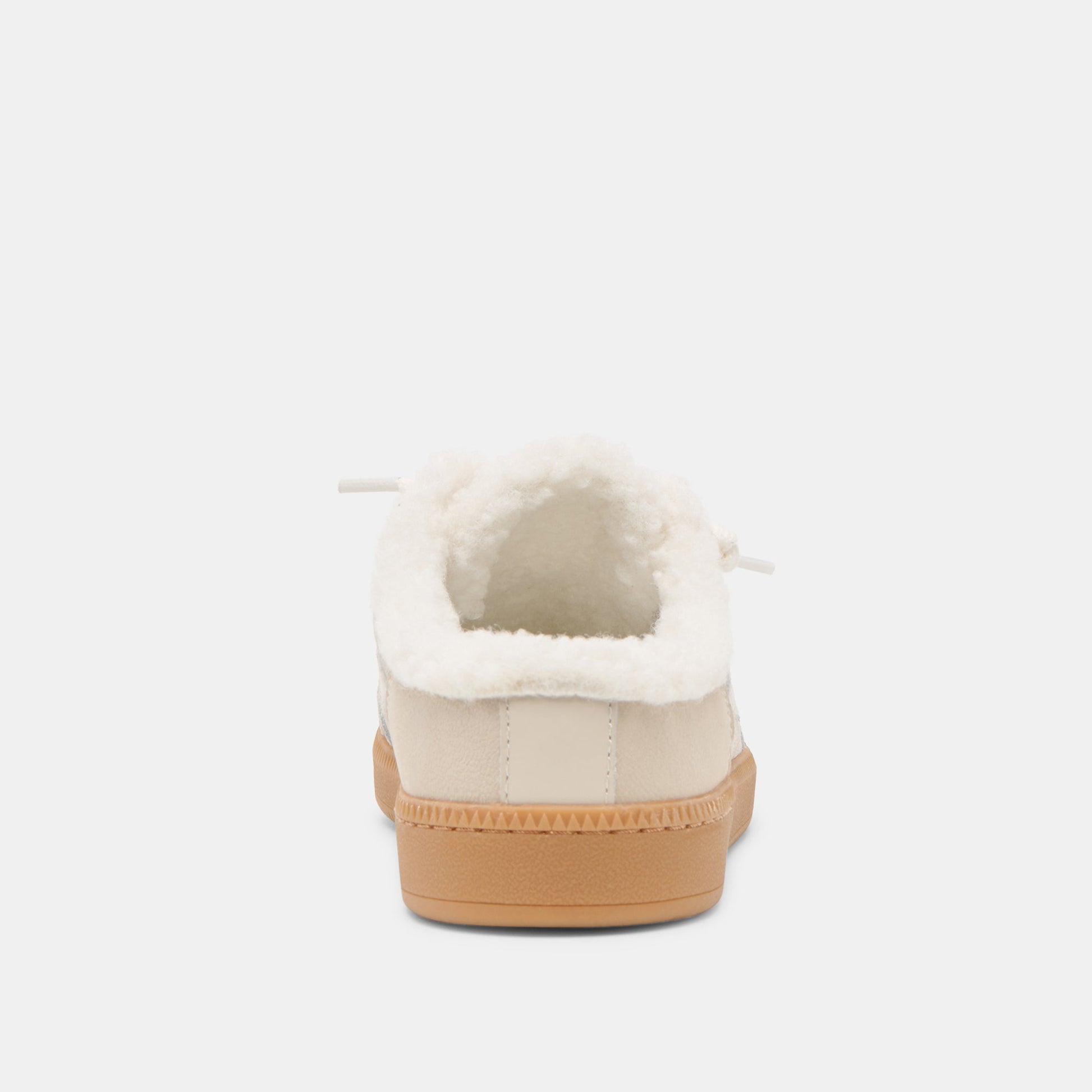 Dolce Vita Notice Slide Plush Off White Crackled Leather Sneakers