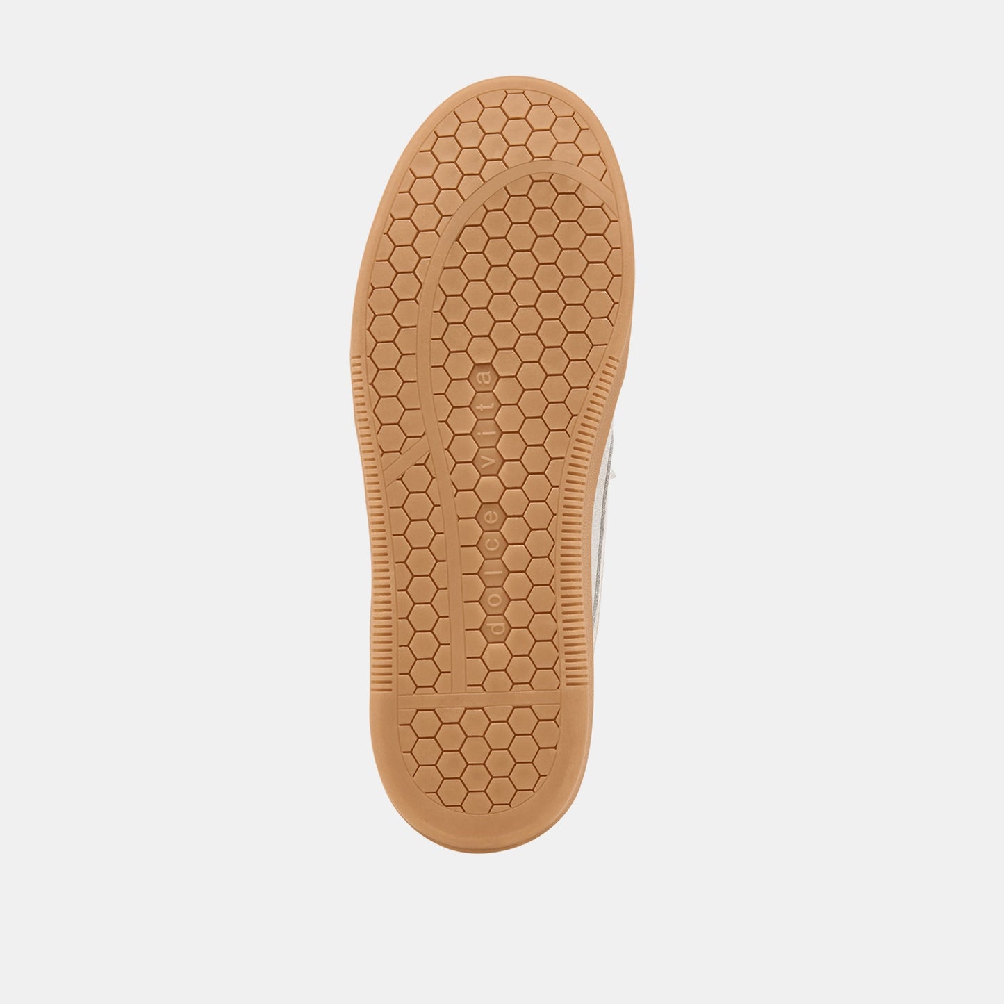 Dolce Vita Notice Slide Plush Off White Crackled Leather Sneakers