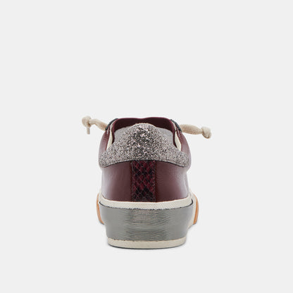 Dolce Vita ZINA SNEAKERS BURGUNDY CRINKLE PATENT