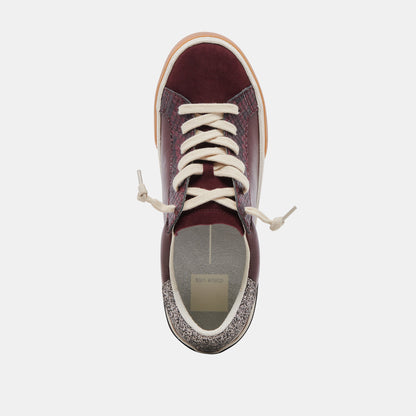 Dolce Vita ZINA SNEAKERS BURGUNDY CRINKLE PATENT