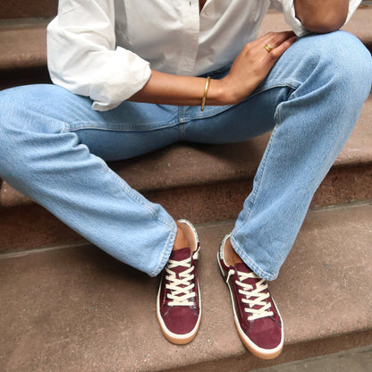 Dolce Vita ZINA SNEAKERS BURGUNDY CRINKLE PATENT
