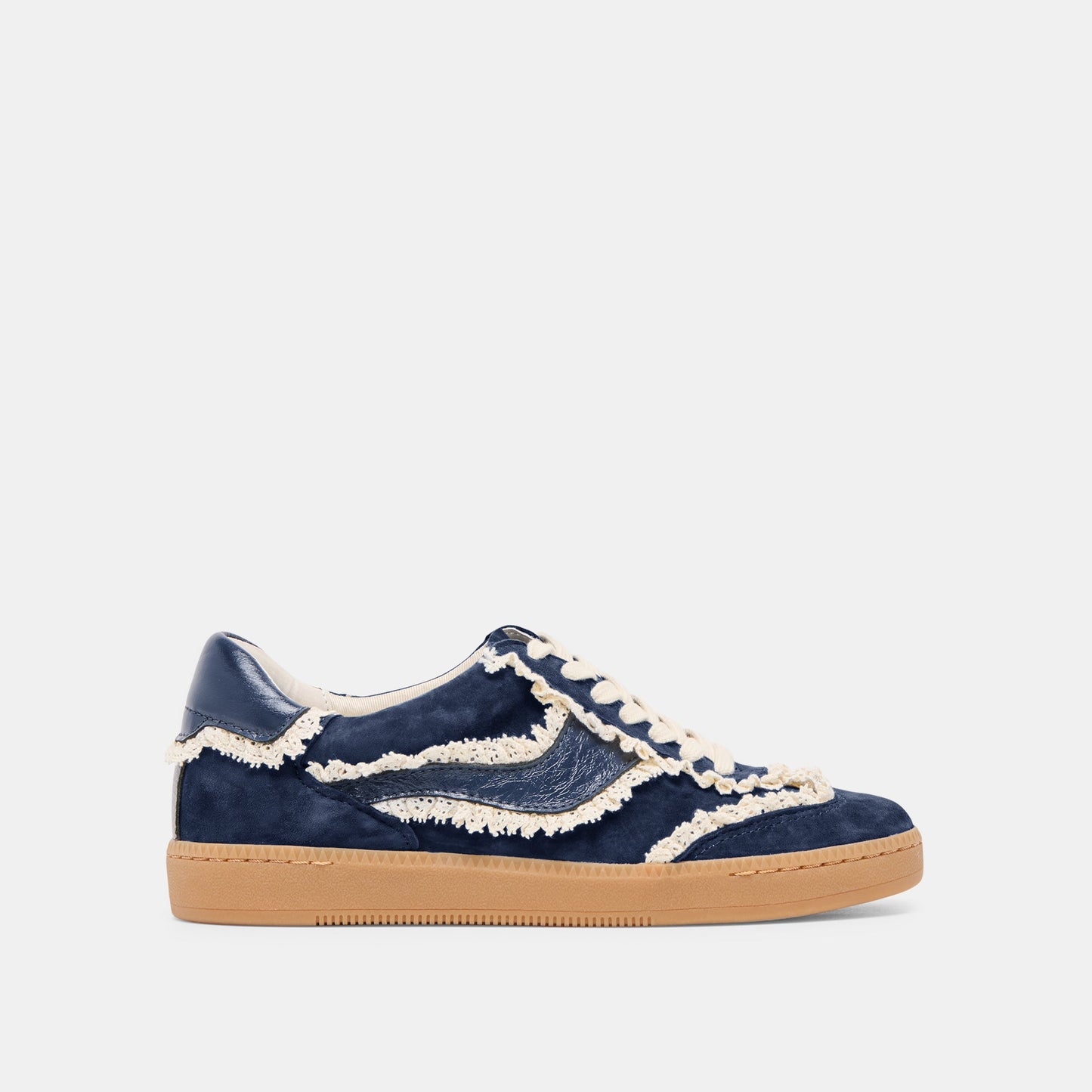 Dolce Vita Notice Lace Navy Suede Sneakers