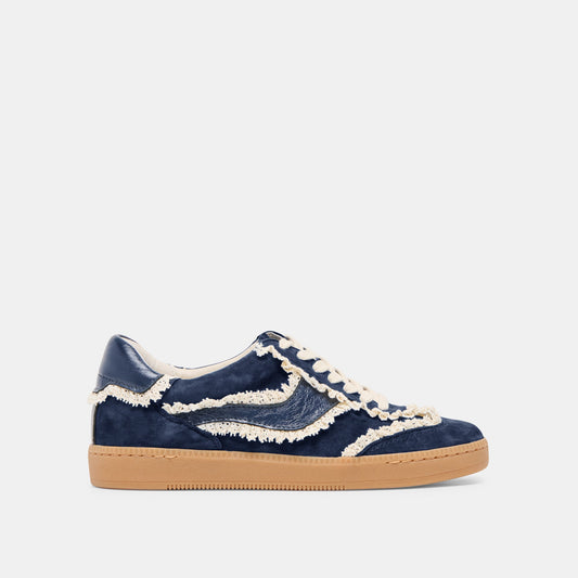 Dolce Vita Notice Lace Navy Suede Sneakers