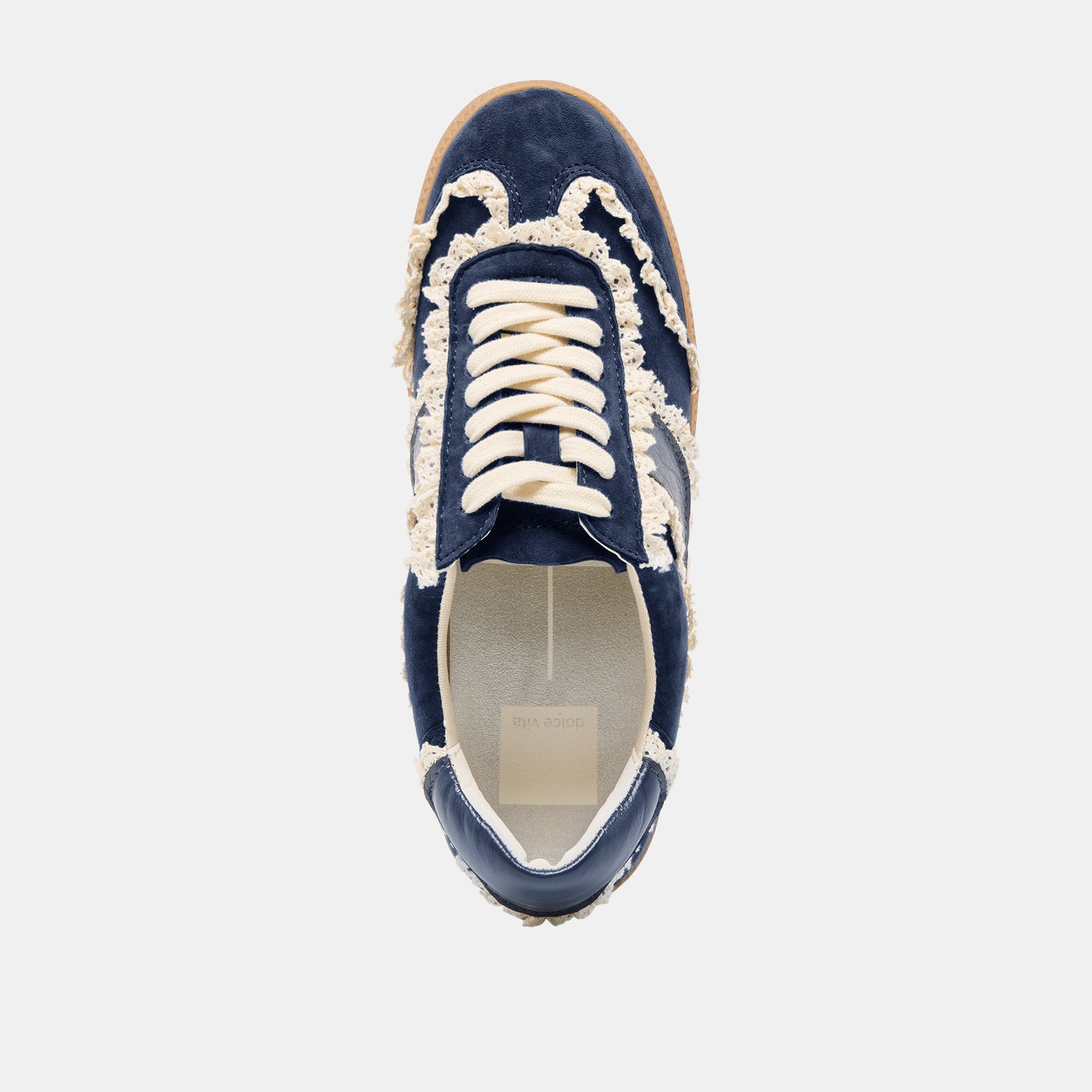 Dolce Vita Notice Lace Navy Suede Sneakers
