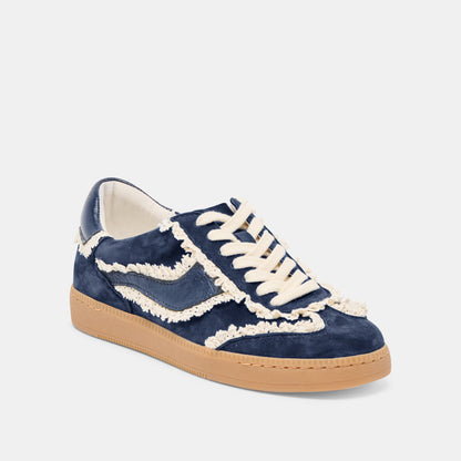 Dolce Vita Notice Lace Navy Suede Sneakers