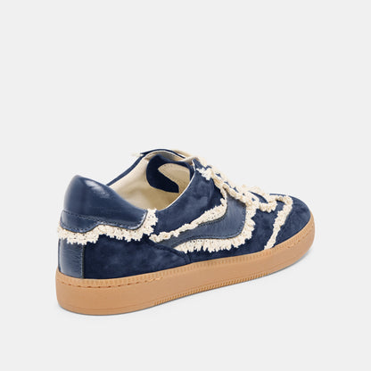 Dolce Vita Notice Lace Navy Suede Sneakers