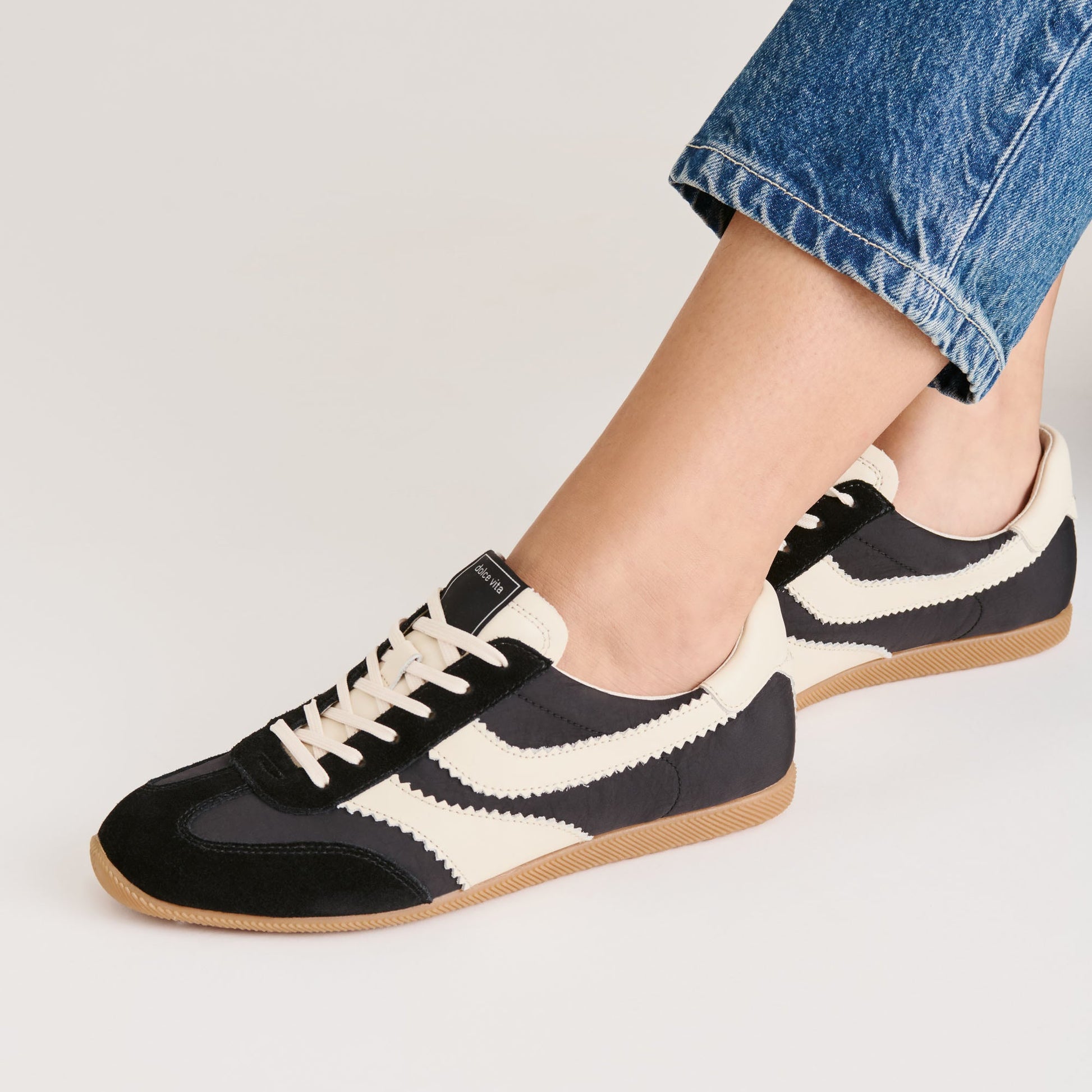 Dolce Vita Limit Black Nylon Sneakers