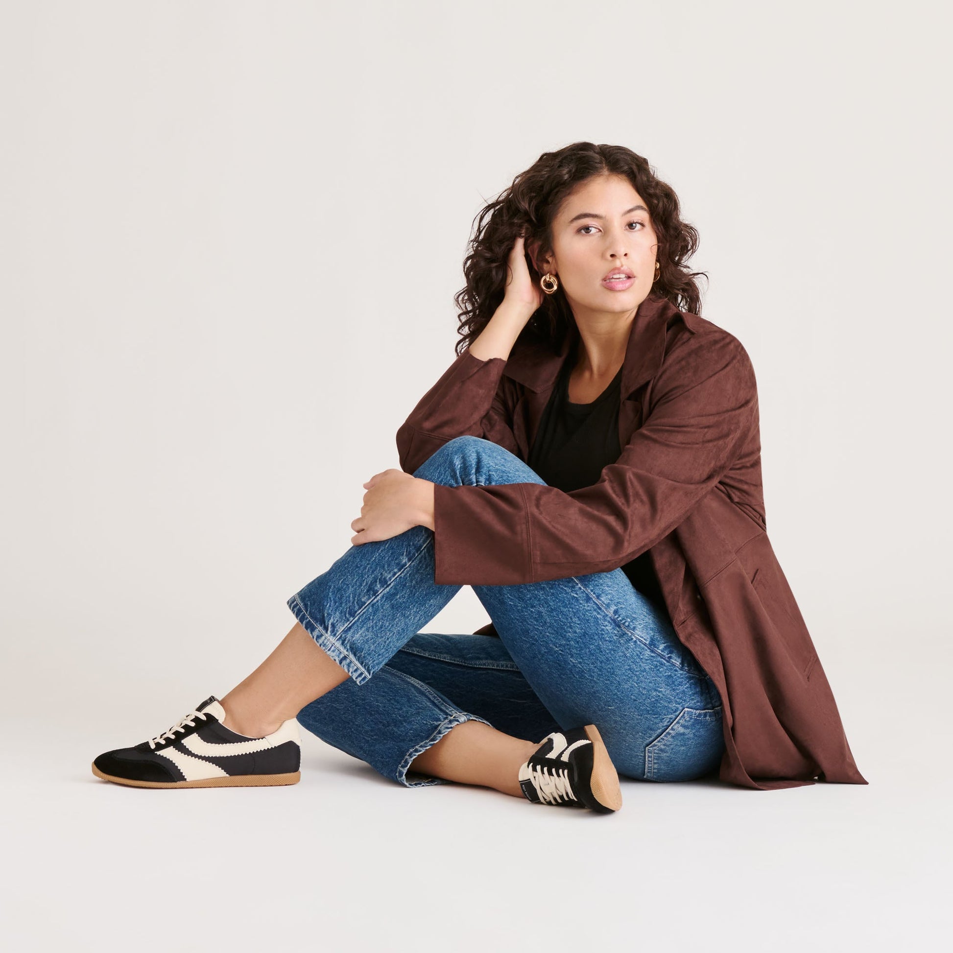 Dolce Vita Limit Black Nylon Sneakers