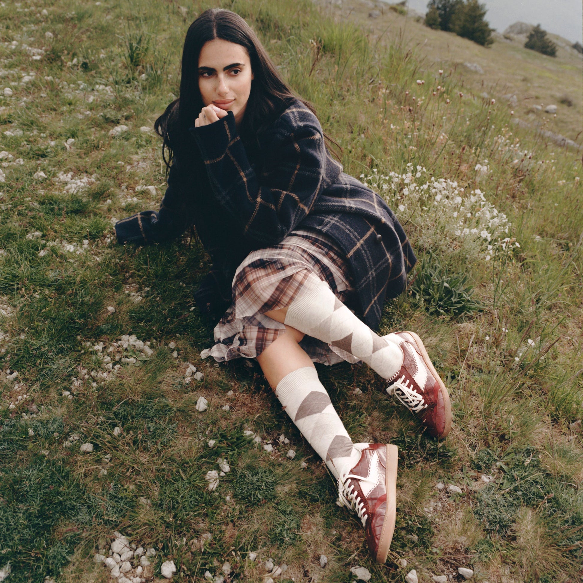 Dolce Vita NOTICE STITCH SNEAKERS OXBLOOD CROCO EMBOSSED LEATHER