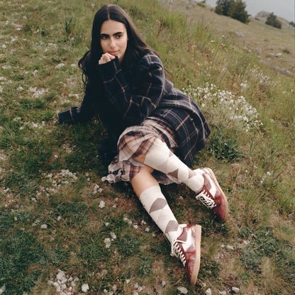 Dolce Vita NOTICE STITCH SNEAKERS OXBLOOD CROCO EMBOSSED LEATHER