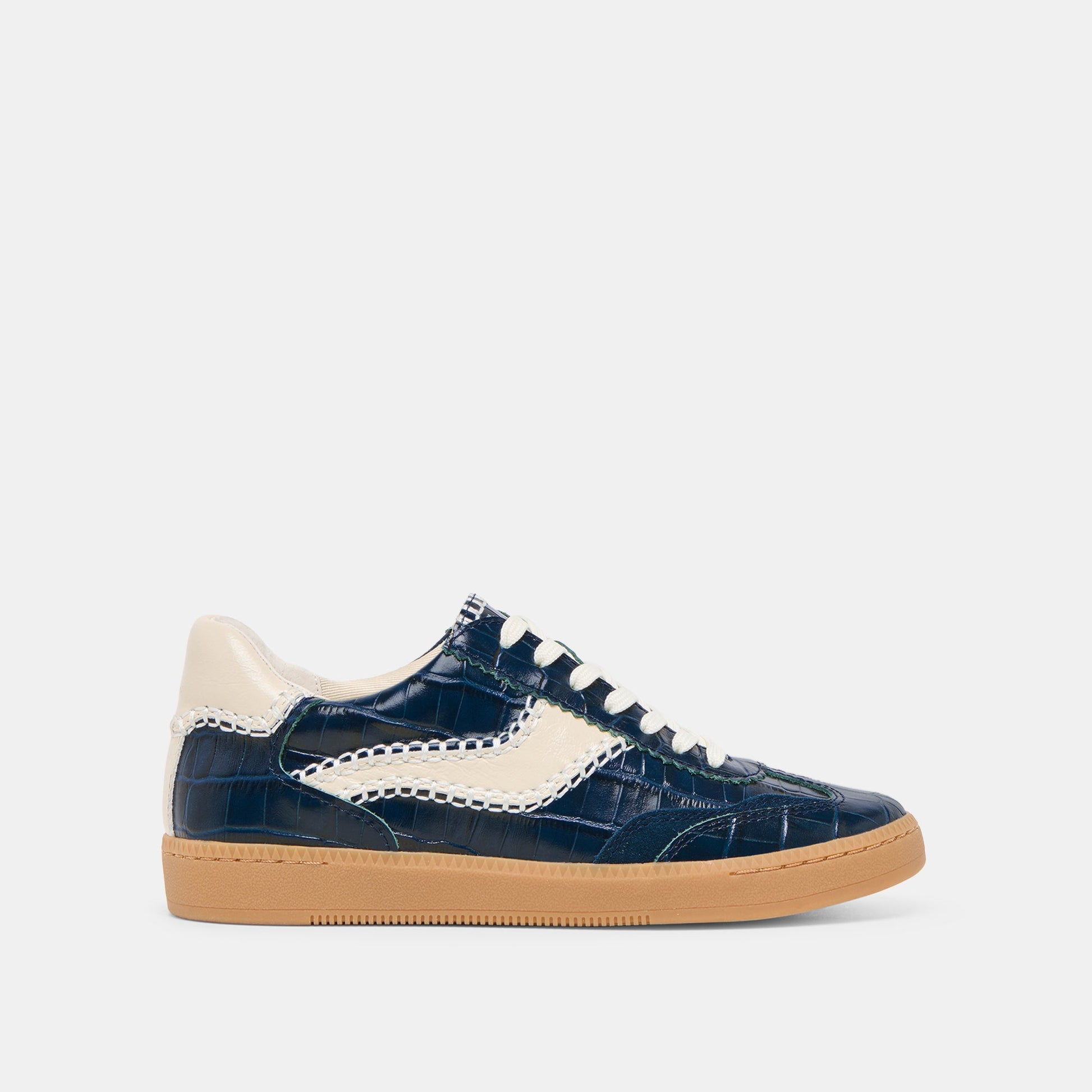 Dolce Vita NOTICE STITCH SNEAKERS INK CROCO EMBOSSED LEATHER