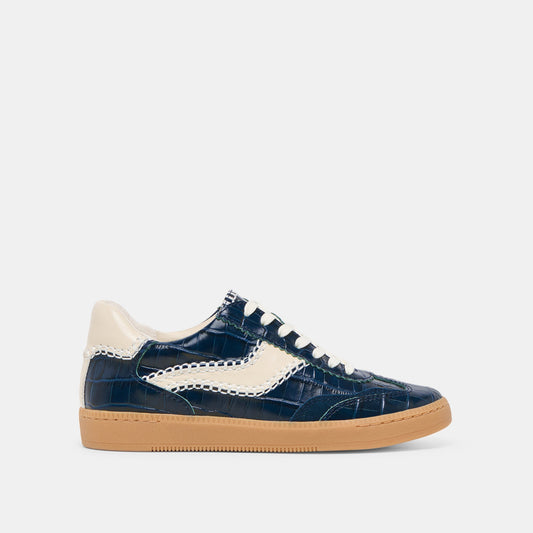 Dolce Vita NOTICE STITCH SNEAKERS INK CROCO EMBOSSED LEATHER