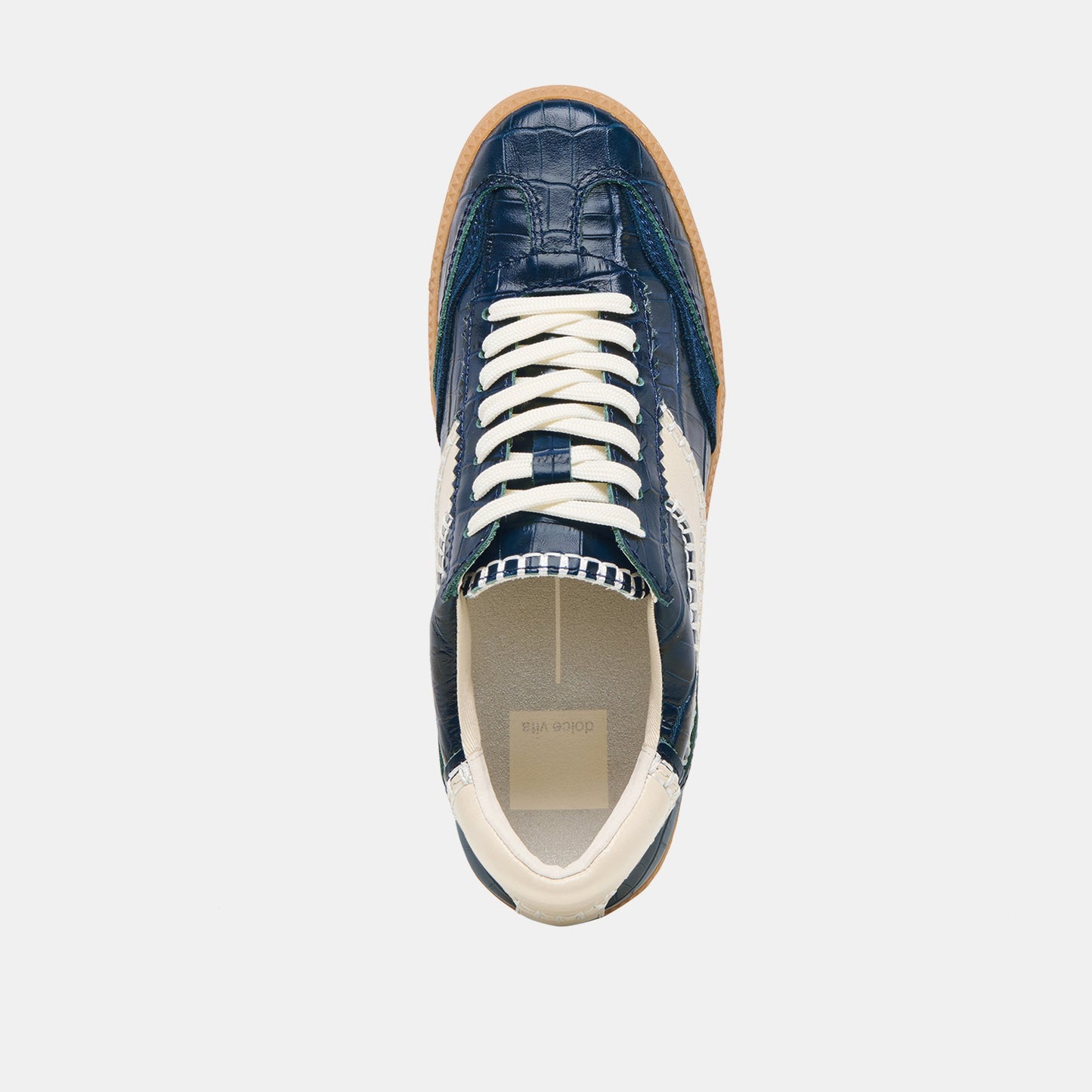 Dolce Vita NOTICE STITCH SNEAKERS INK CROCO EMBOSSED LEATHER