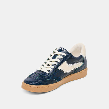 Dolce Vita NOTICE STITCH SNEAKERS INK CROCO EMBOSSED LEATHER