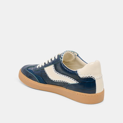 Dolce Vita NOTICE STITCH SNEAKERS INK CROCO EMBOSSED LEATHER