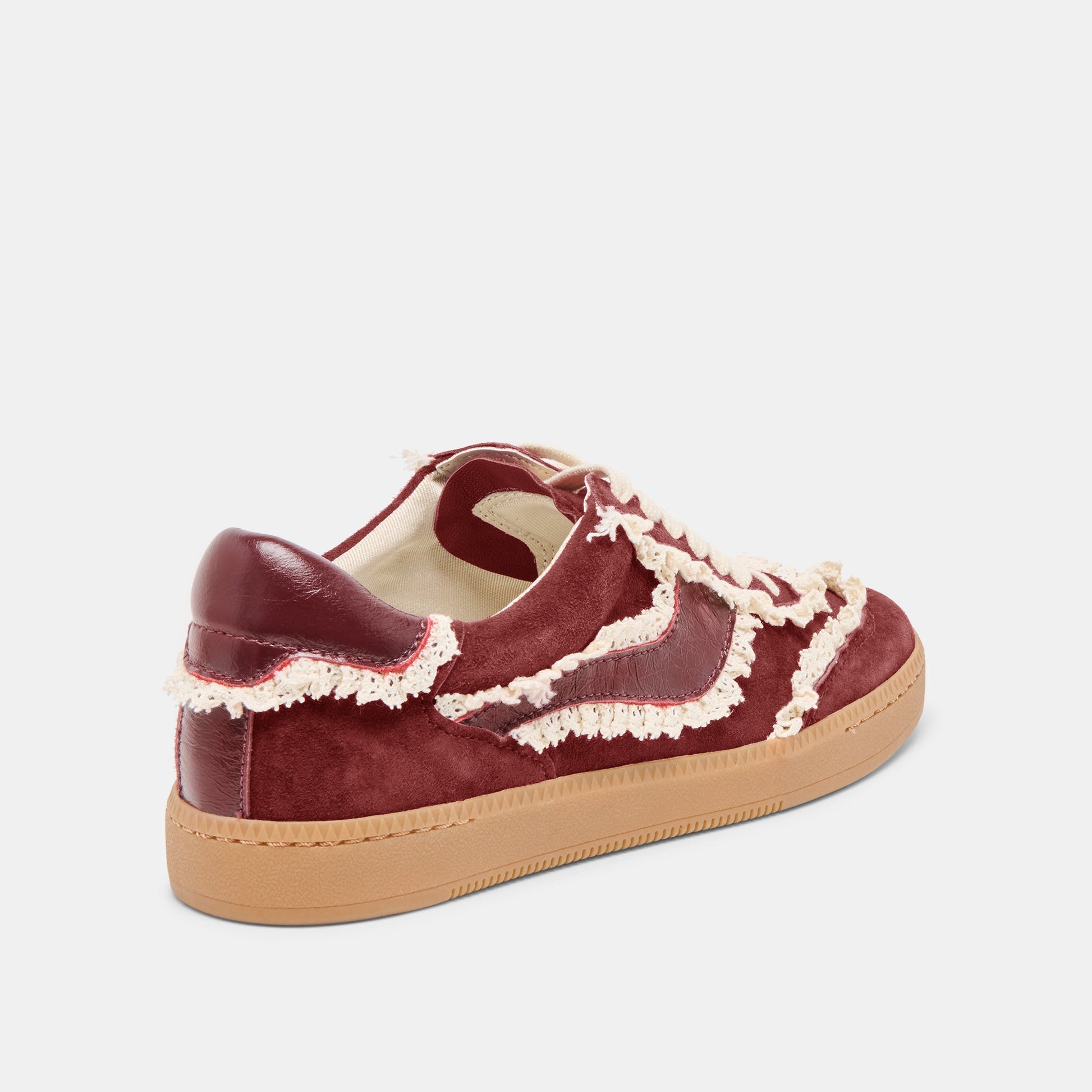 Dolce Vita Notice Lace Oxblood Suede Sneakers