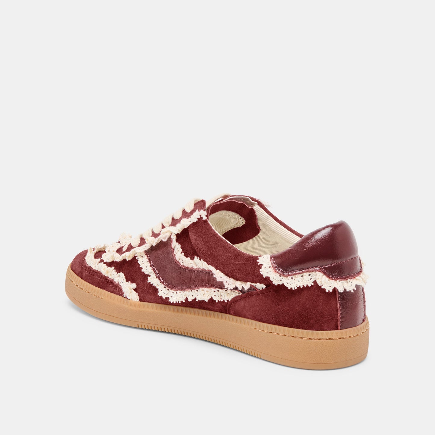 Dolce Vita Notice Lace Oxblood Suede Sneakers