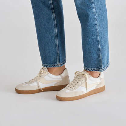 Dolce Vita Notice White Dune Nylon Sneakers