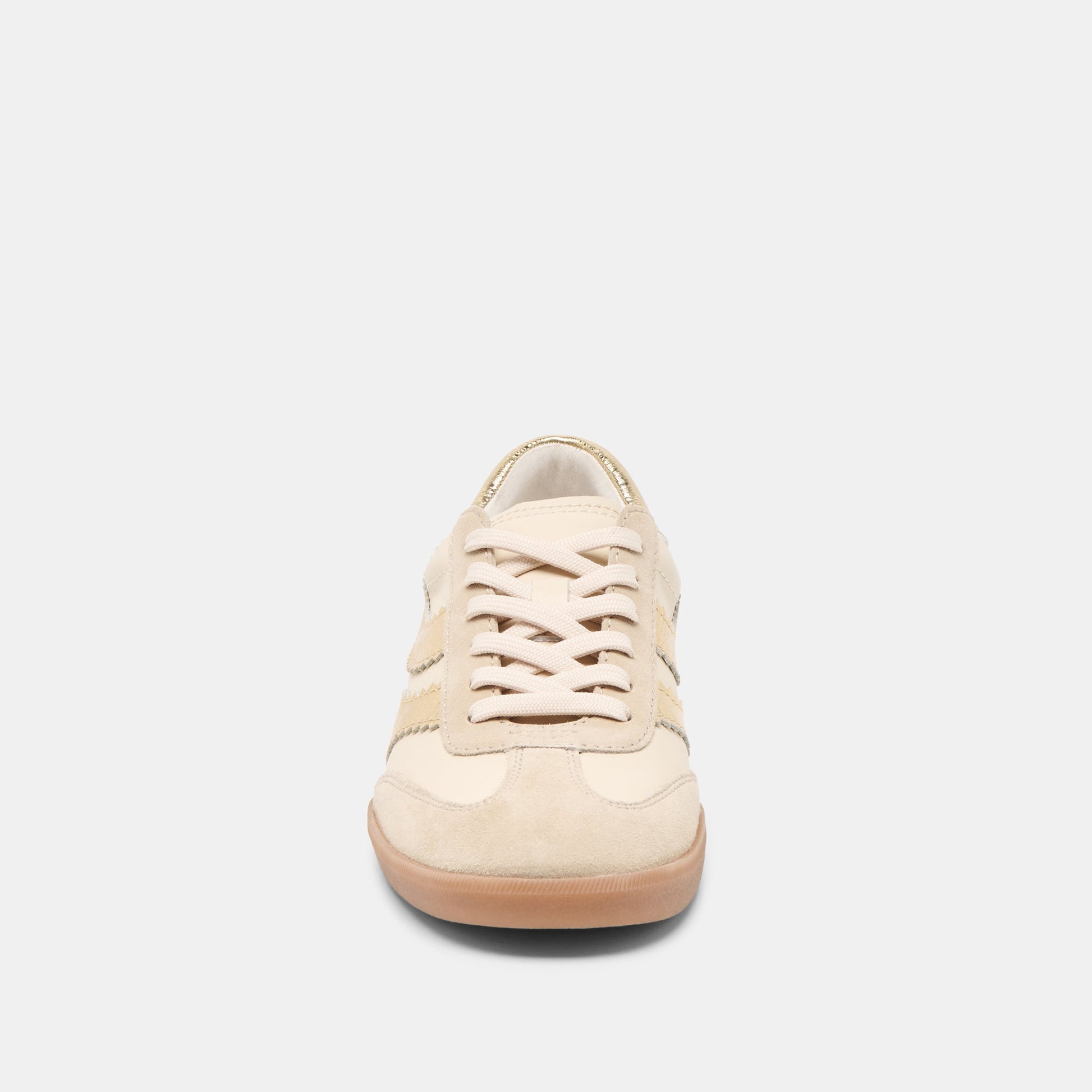 Dolce Vita Merit White Gold Leather Sneakers