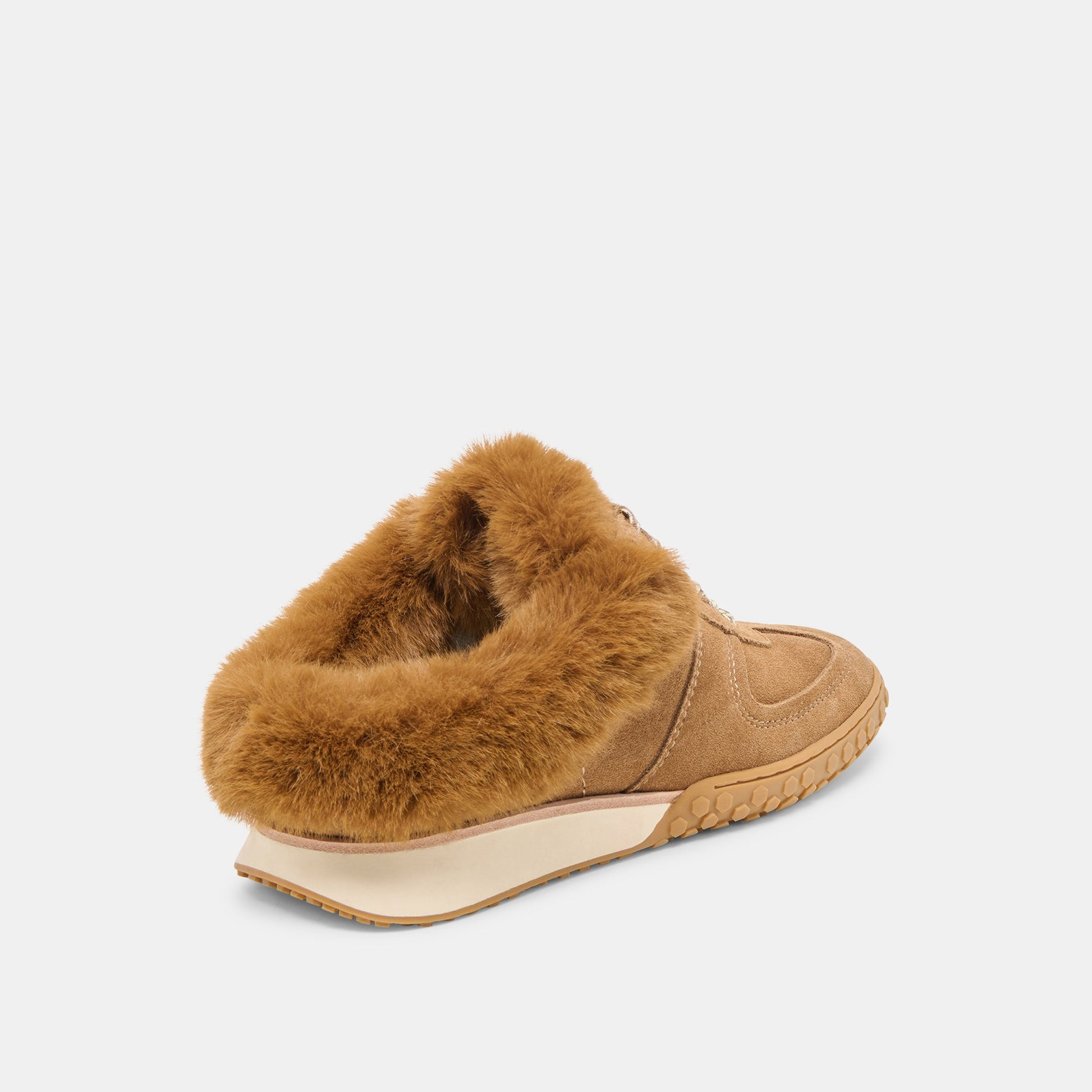 Dolce Vita Izzey Plush Lt Brown Suede Sneakers