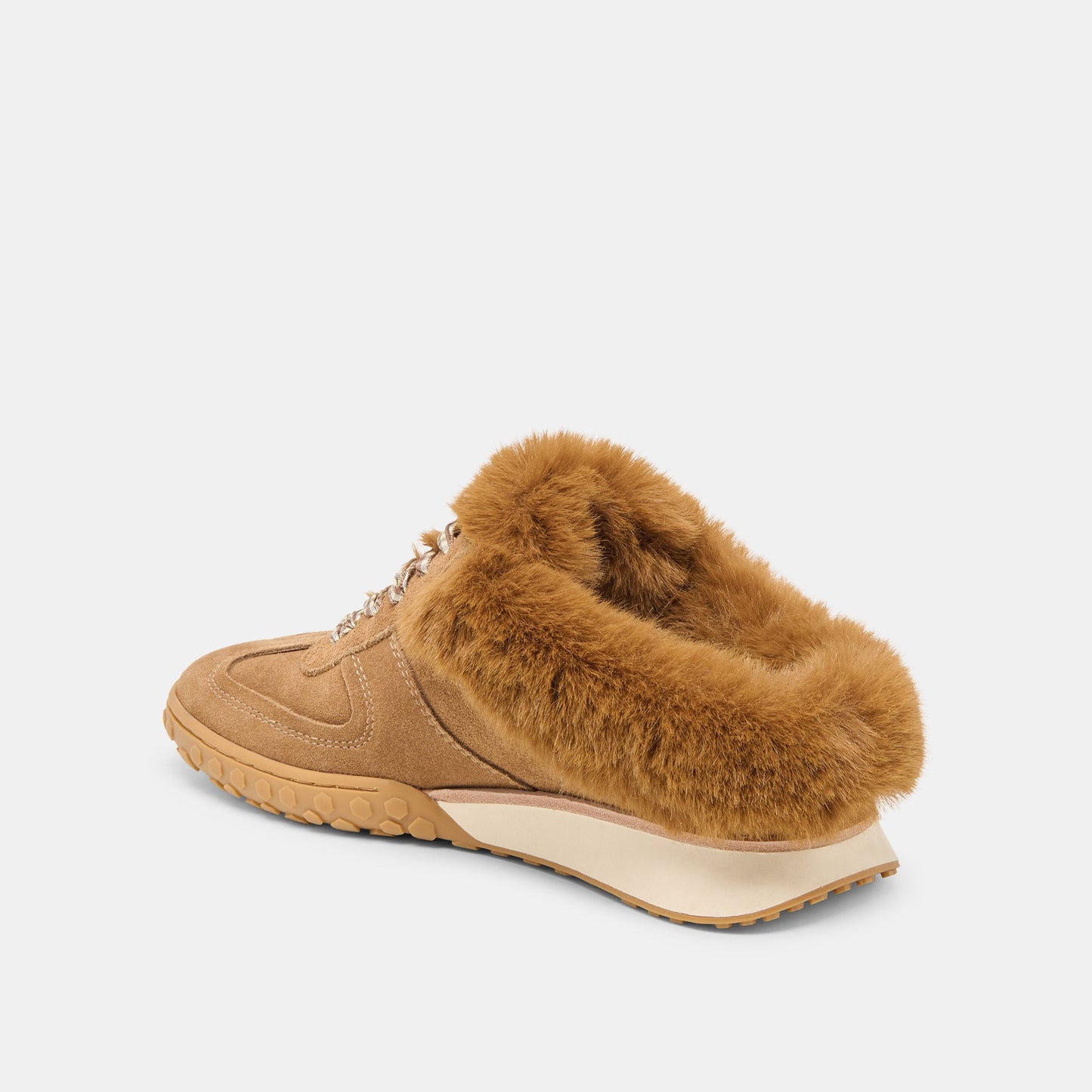 Dolce Vita Izzey Plush Lt Brown Suede Sneakers