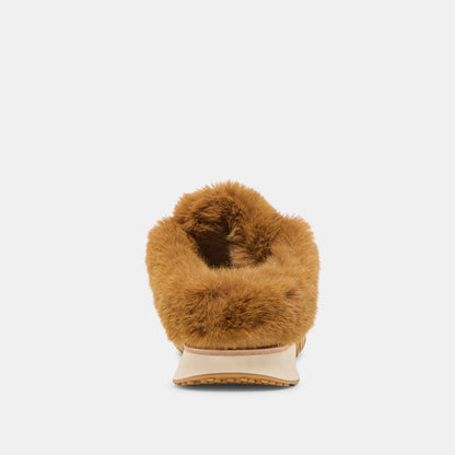 Dolce Vita Izzey Plush Lt Brown Suede Sneakers