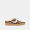 BROWN LEOPARD PRINTED SUEDE