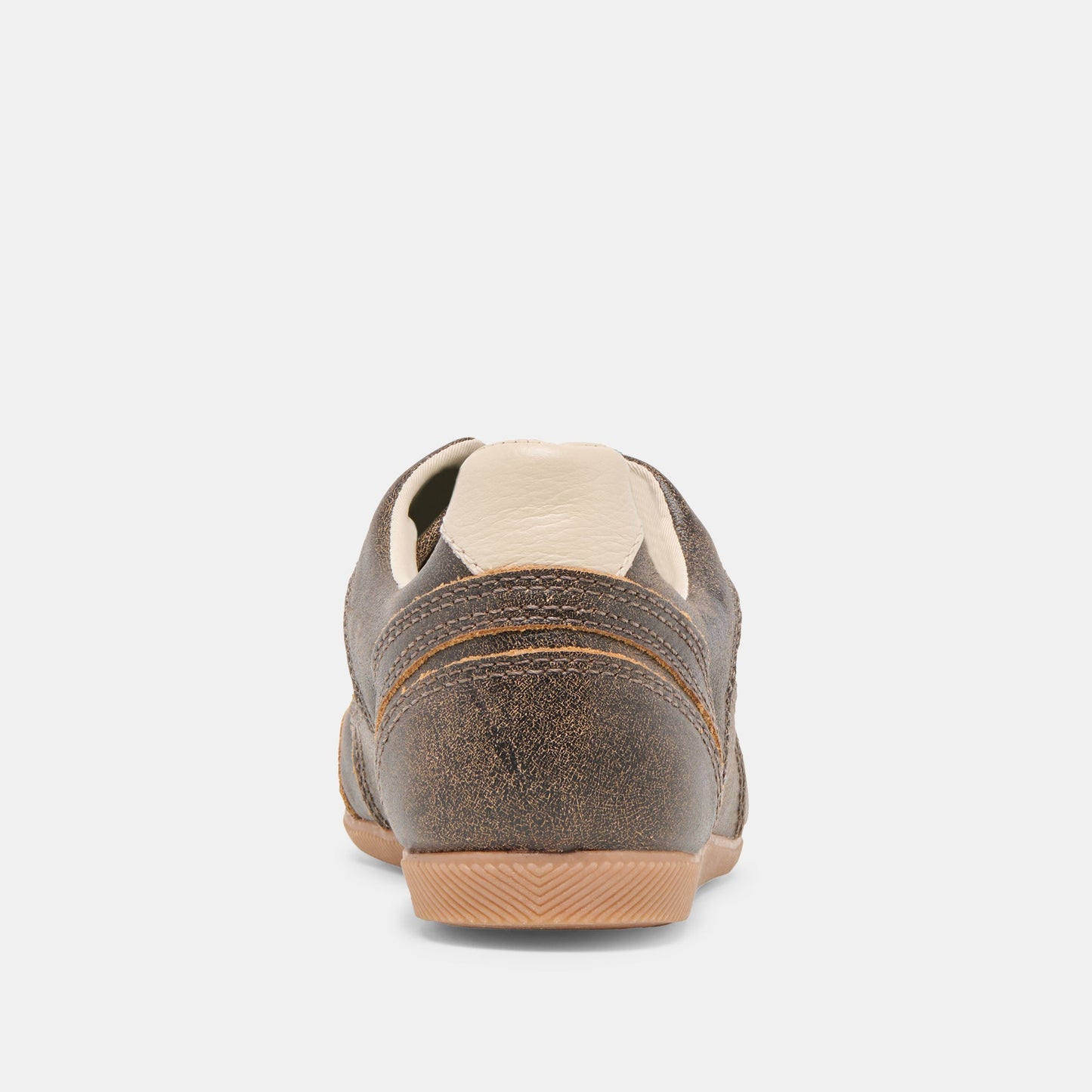 Dolce Vita Laini Brown Distressed Leather Sneakers