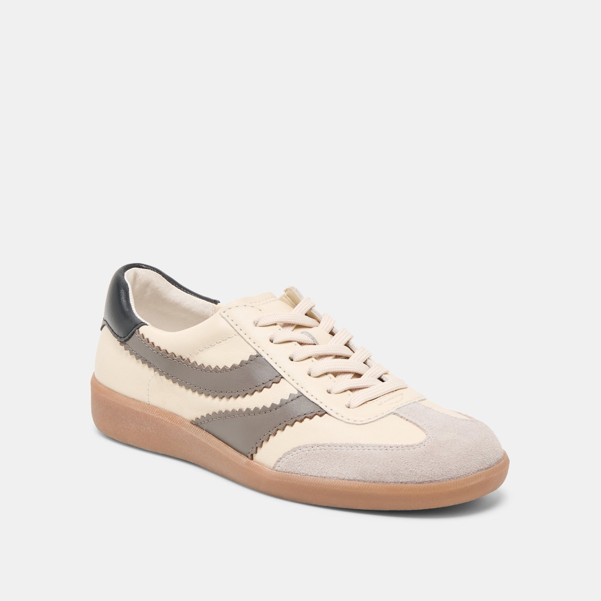 Dolce Vita Merit White Grey Leather Sneakers