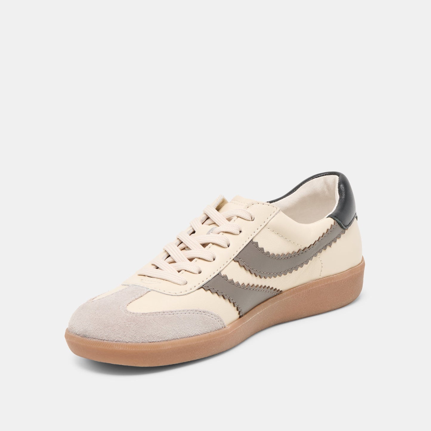 Dolce Vita Merit White Grey Leather Sneakers