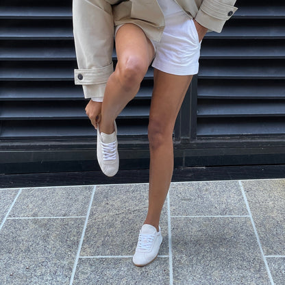 Dolce Vita Serina Ivory Suede Sneakers