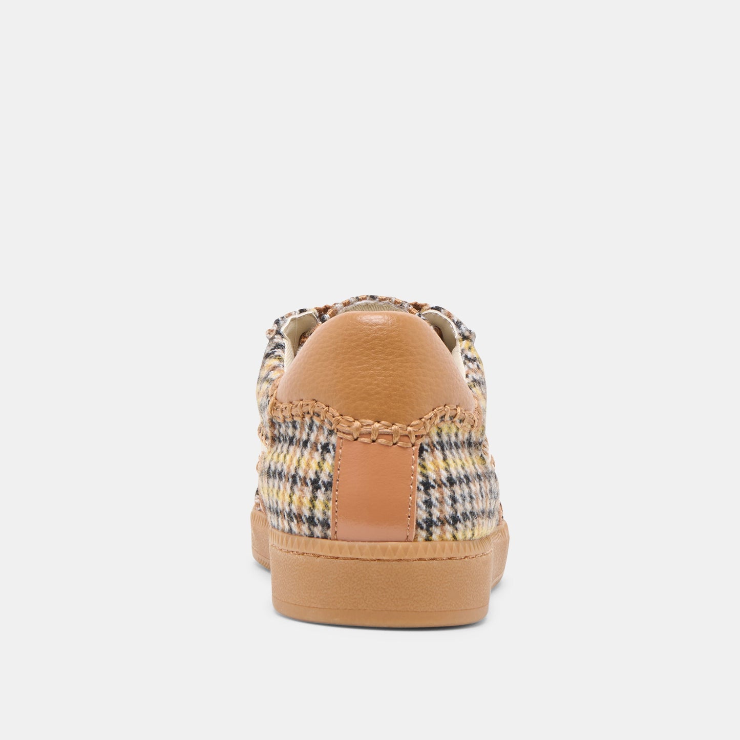 Dolce Vita Notice Stitch Yellow Plaid Tweed Sneakers
