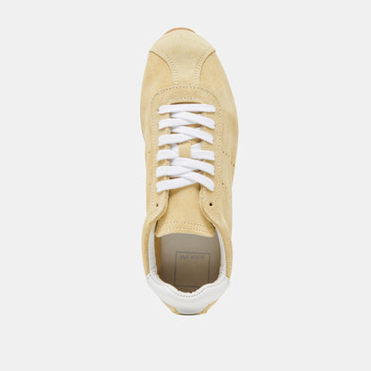 Dolce Vita Serina Yellow Suede Sneakers