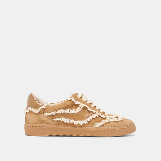 Dolce Vita Notice Lace Lt Brown Suede Sneakers