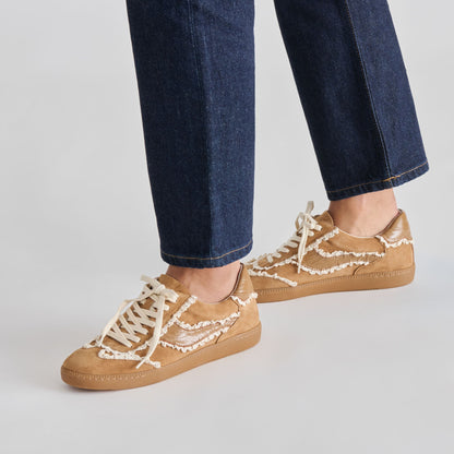 Dolce Vita Notice Lace Lt Brown Suede Sneakers