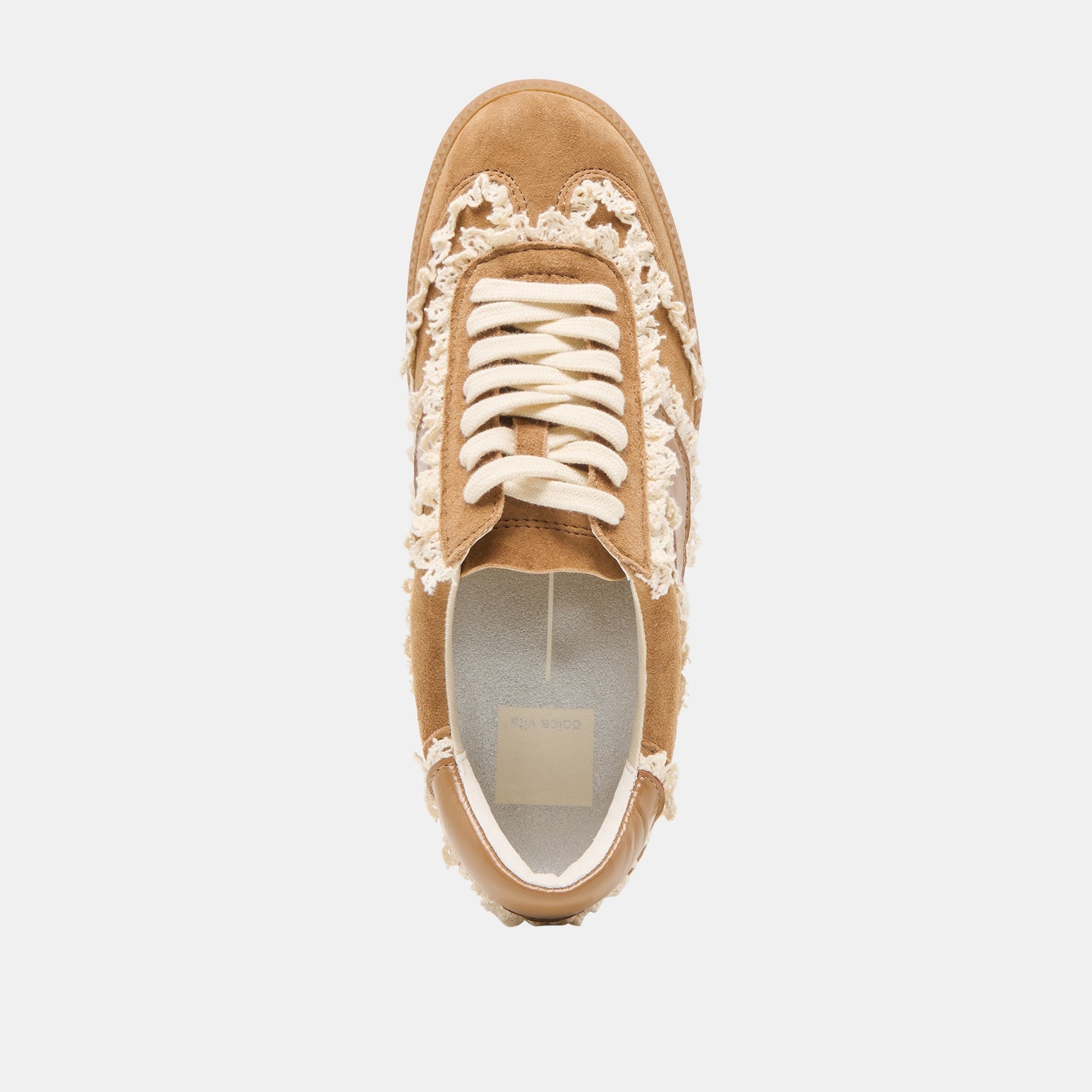 Dolce Vita Notice Lace Lt Brown Suede Sneakers
