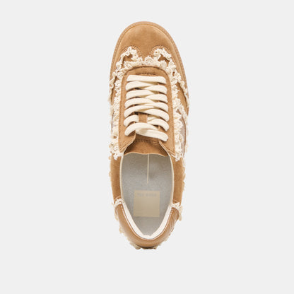 Dolce Vita Notice Lace Lt Brown Suede Sneakers