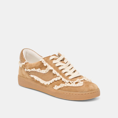 Dolce Vita Notice Lace Lt Brown Suede Sneakers