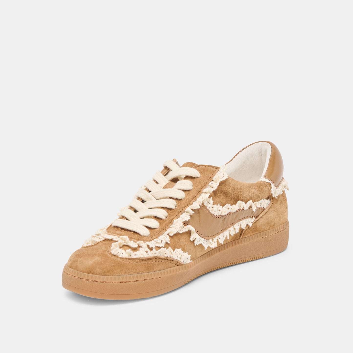Dolce Vita Notice Lace Lt Brown Suede Sneakers