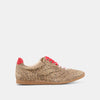 TAN LEOPARD PRINTED SUEDE