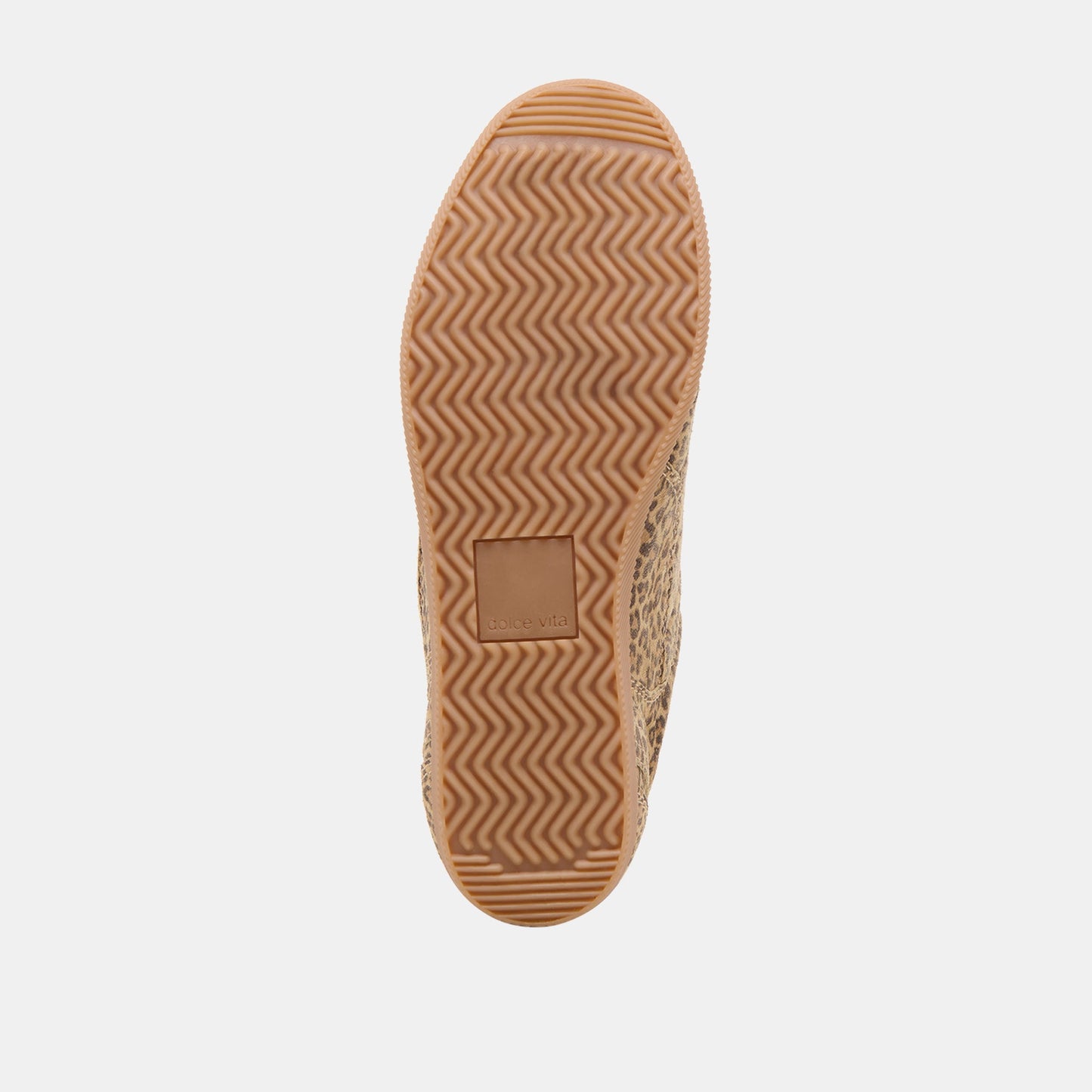 Dolce Vita Laini Tan Leopard Printed Suede Sneakers