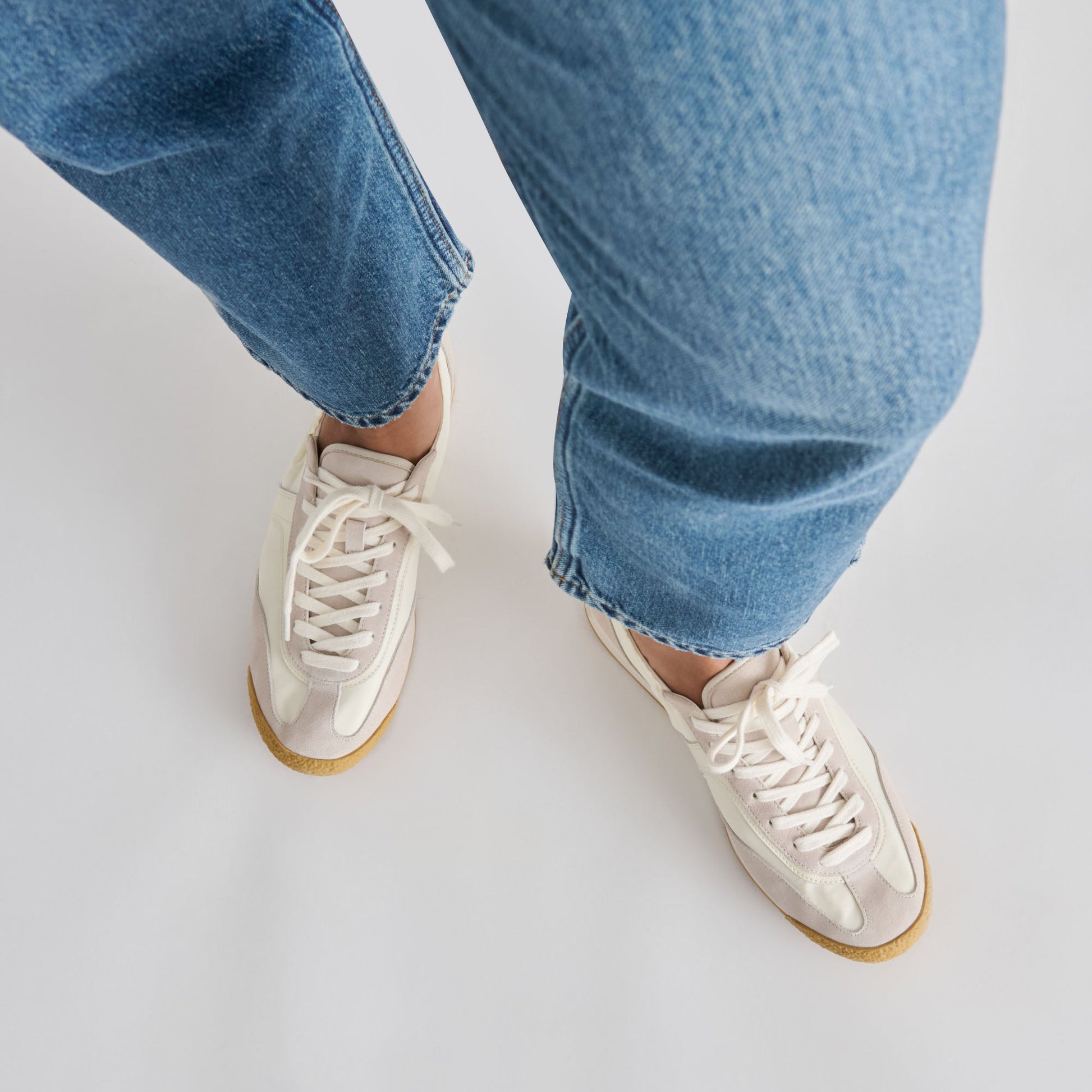 Dolce Vita Sariya White Nylon Sneakers