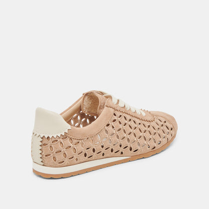 Dolce Vita DANIE EYELET PERF SNEAKERS CAMEL SUEDE