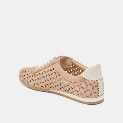 Dolce Vita DANIE EYELET PERF SNEAKERS CAMEL SUEDE