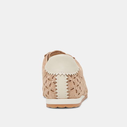 Dolce Vita DANIE EYELET PERF SNEAKERS CAMEL SUEDE