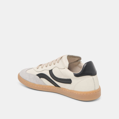 Dolce Vita Rebel White Black Leather Sneakers