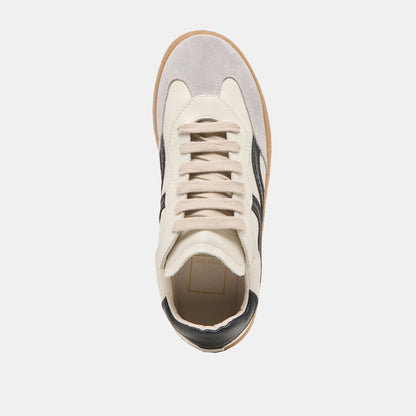 Dolce Vita Rebel White Black Leather Sneakers