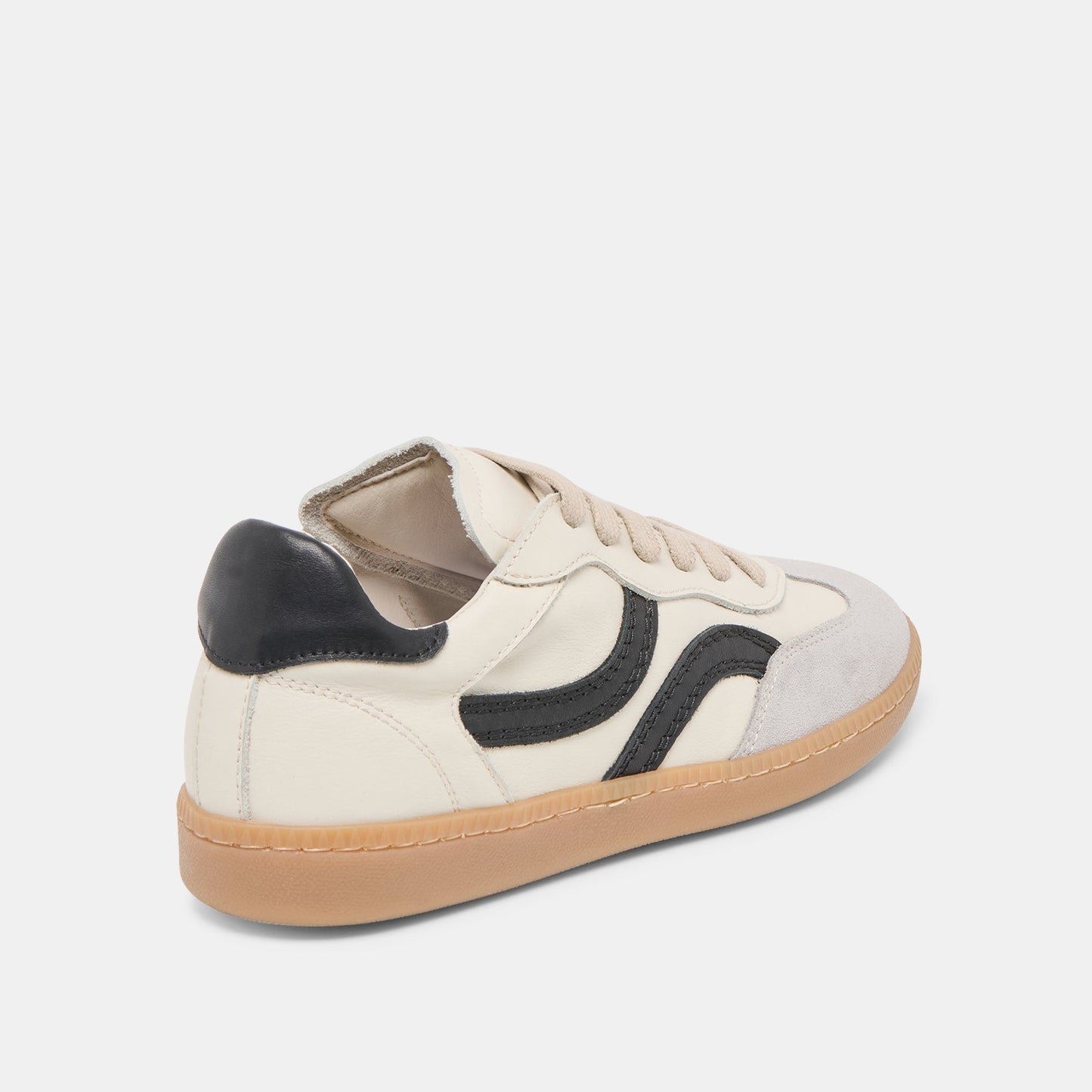 Dolce Vita Rebel White Black Leather Sneakers